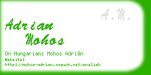 adrian mohos business card